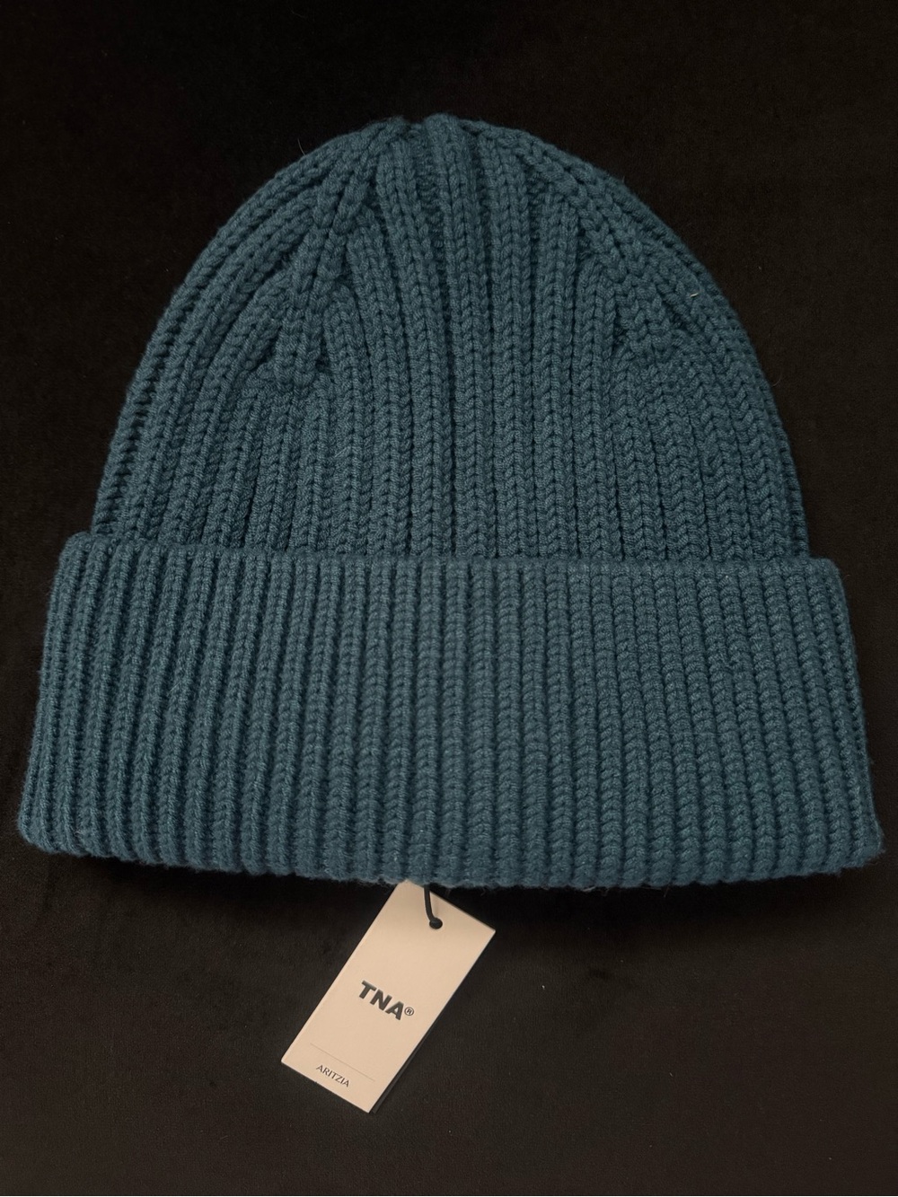 Aritzia TNA Ribbed Cuffed Beanie in Teal